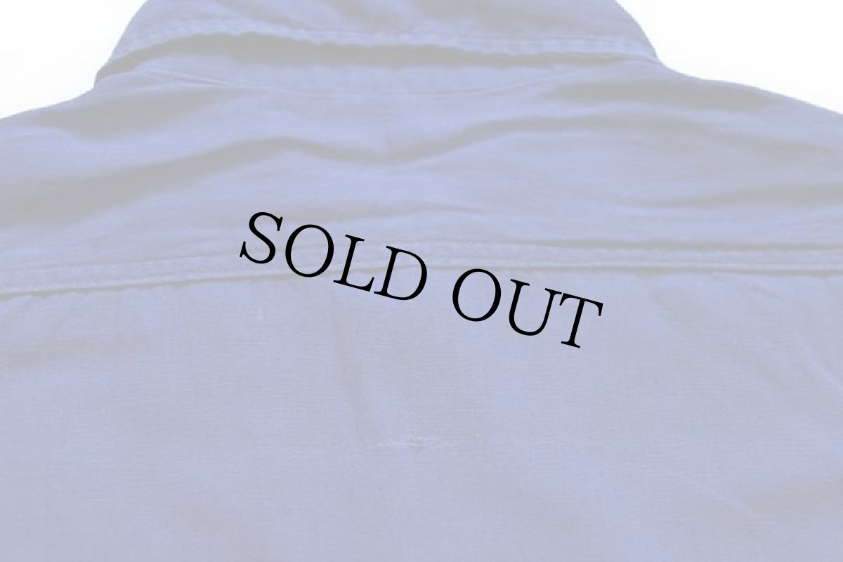 画像7: 50s FFA FUTURE FARMERS チェーン刺繍&パッチ&マチ付き コットンポプリン ワークシャツ 青 (7)