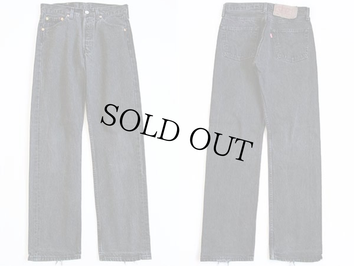 画像2: 90s フランス製 Levi'sリーバイス 501 ブラック デニムパンツ w29 L30★ユーロ (2)