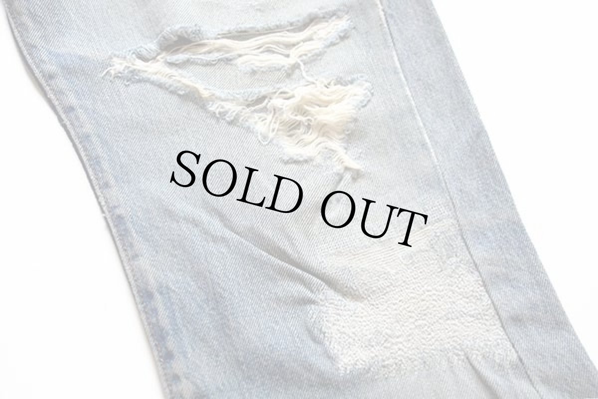 画像10: 80s USA製 Levi'sリーバイス 501 赤耳 デニムパンツ ボロ w33 (10)