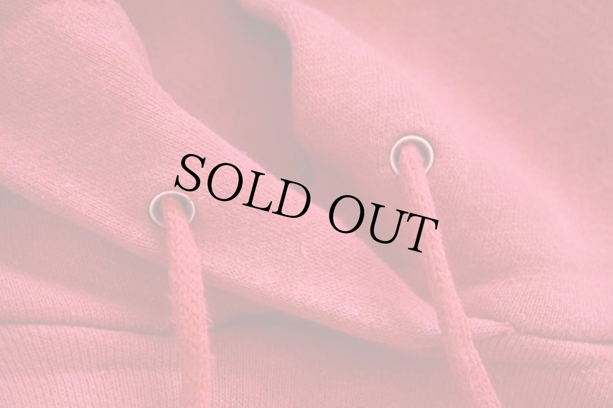 画像4: 60s UNKNOWN 無地 コットン スウェットパーカー 赤 フェード (4)