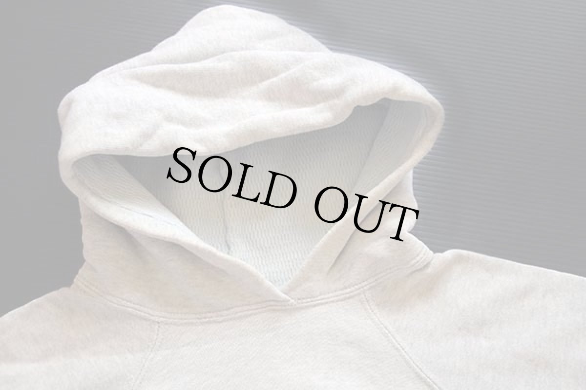 画像3: 60s Jockey 無地 フード裏サーマル コットン スウェットパーカー 杢グレー M (3)