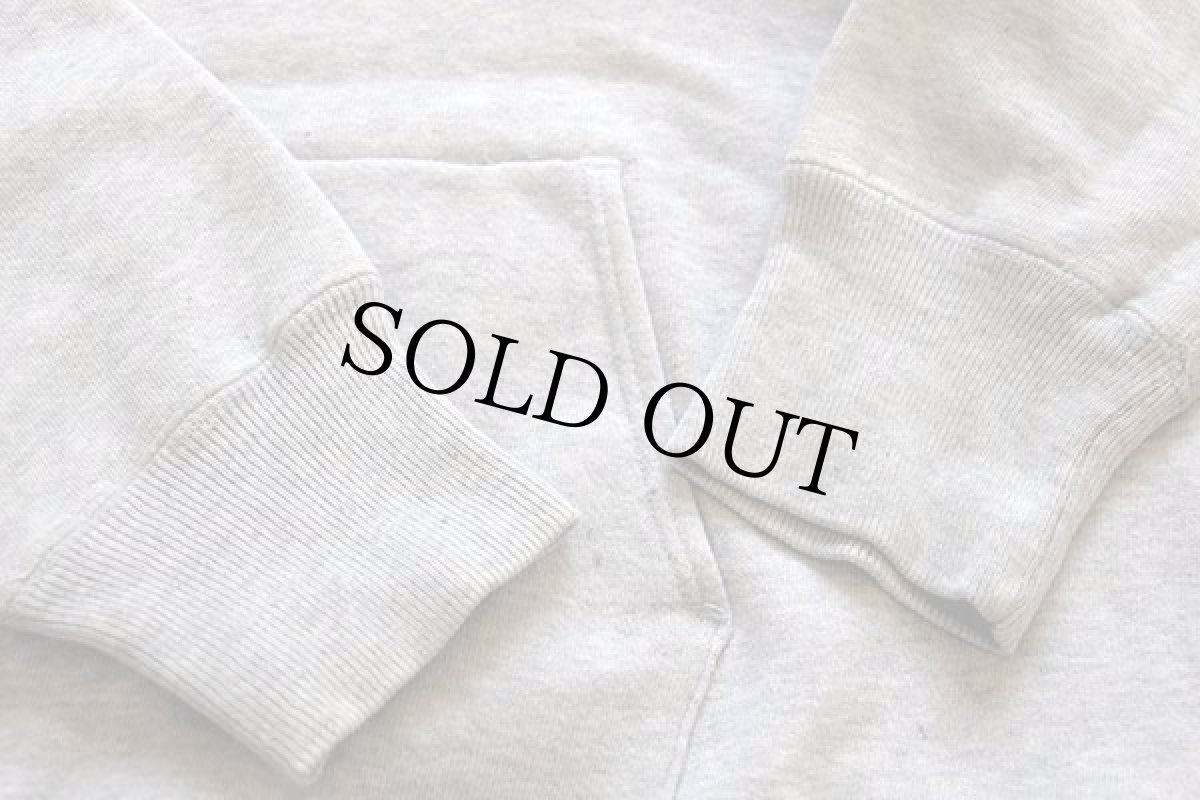 画像5: 60s Jockey 無地 フード裏サーマル コットン スウェットパーカー 杢グレー M (5)