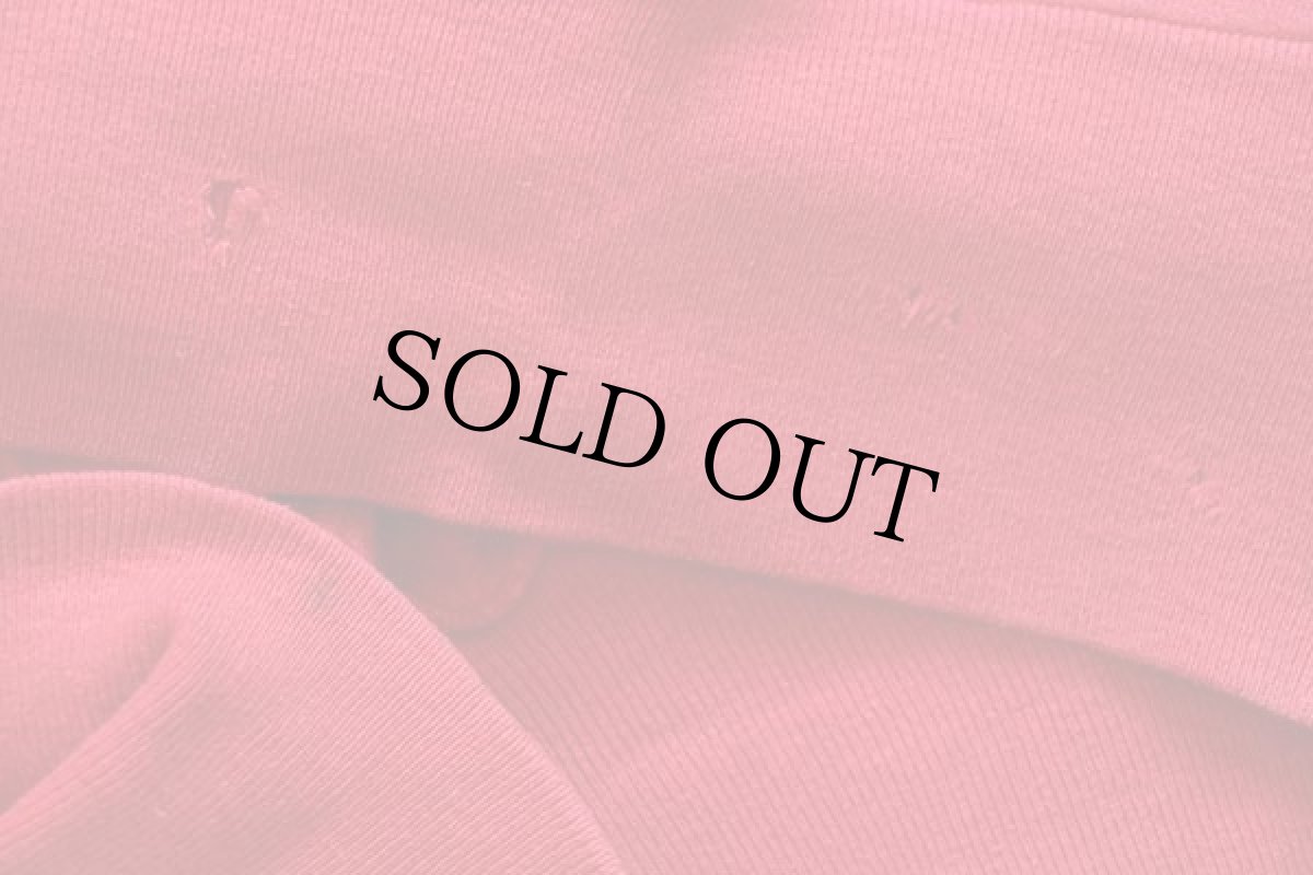 画像7: 60s Healthknit 無地 コットン スウェットパーカー 赤 L (7)