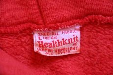 画像4: 60s Healthknit 無地 コットン スウェットパーカー 赤 L (4)