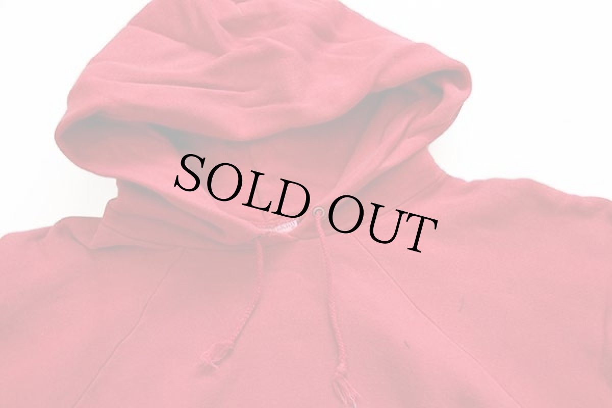 画像3: 60s Healthknit 無地 コットン スウェットパーカー 赤 L (3)