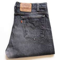 画像1: 90s USA製 Levi'sリーバイス 505-0259 先染め ブラック デニムパンツ w36 L32 (1)