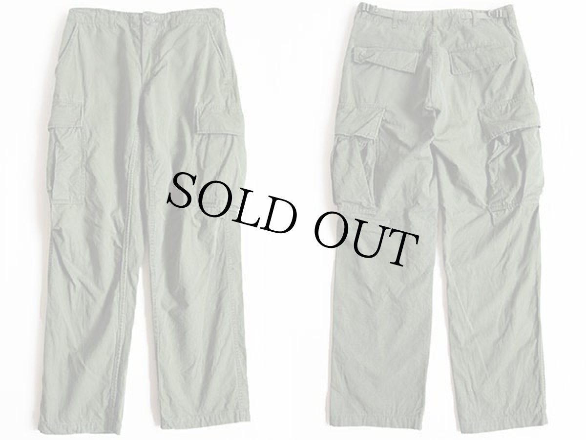 画像2: 60s 米軍 U.S.ARMY ジャングルファティーグパンツ カスタム オリーブグリーン S-S (2)