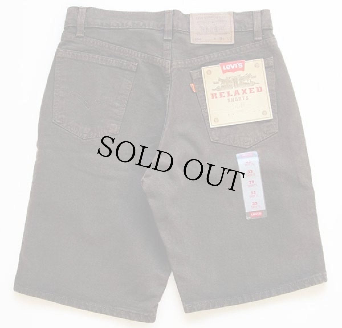 画像3: デッドストック★90s USA製 Levi'sリーバイス 550 RELAXED FIT カラーデニム ショートパンツ 後染め 茶 w33★ショーツ (3)