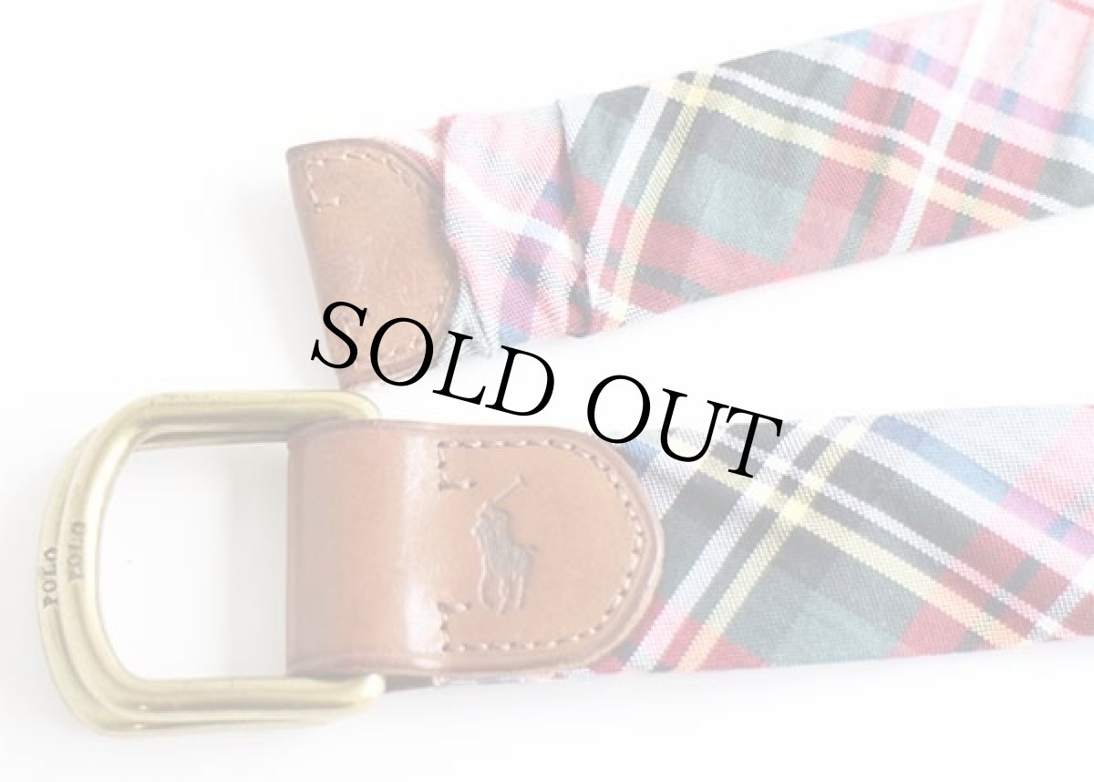 画像2: ポロ ラルフローレン タータンチェック リングベルト★1307 (2)