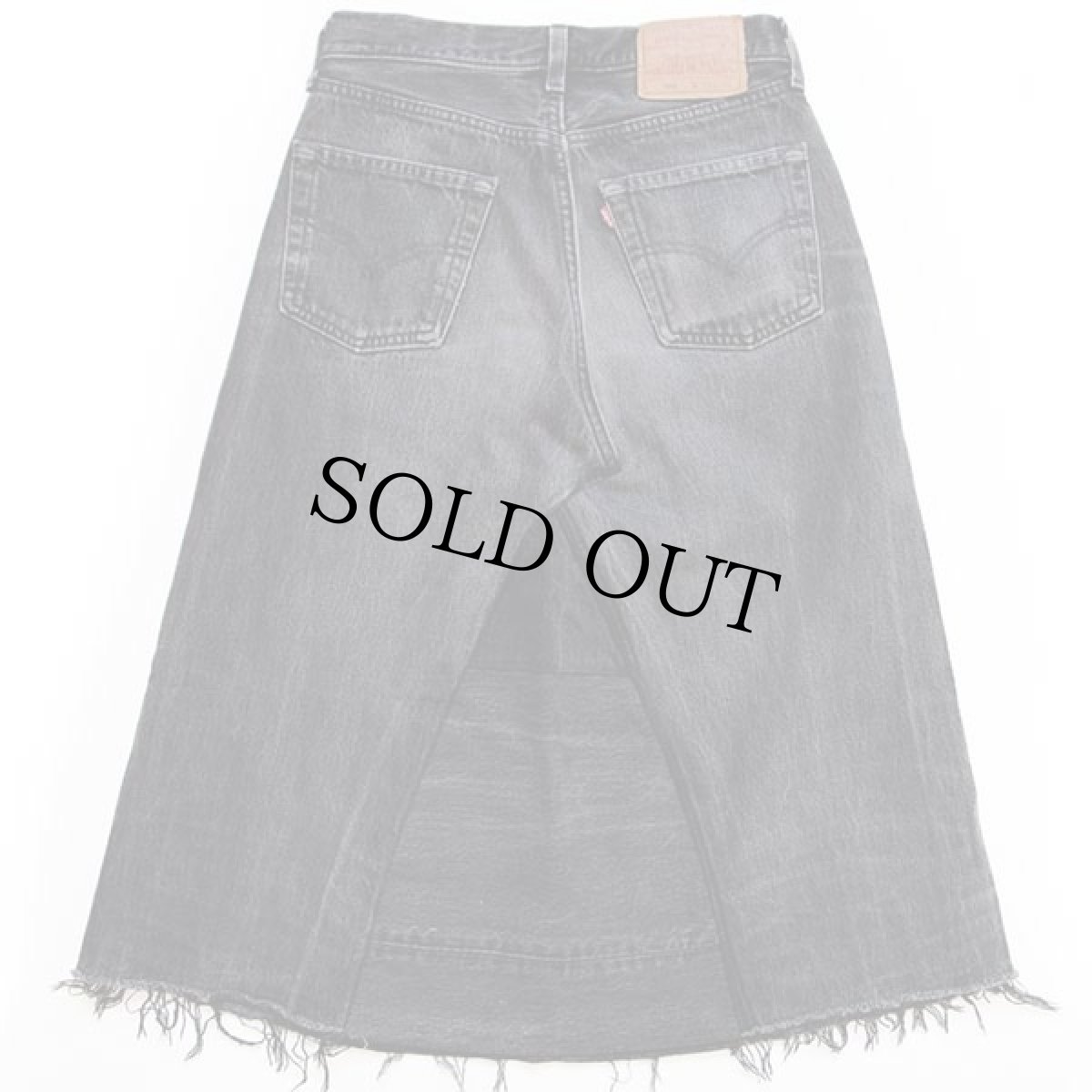 画像2: 90s USA製 Levi'sリーバイス リメイク ロング ブラックデニム スカート w29 (2)