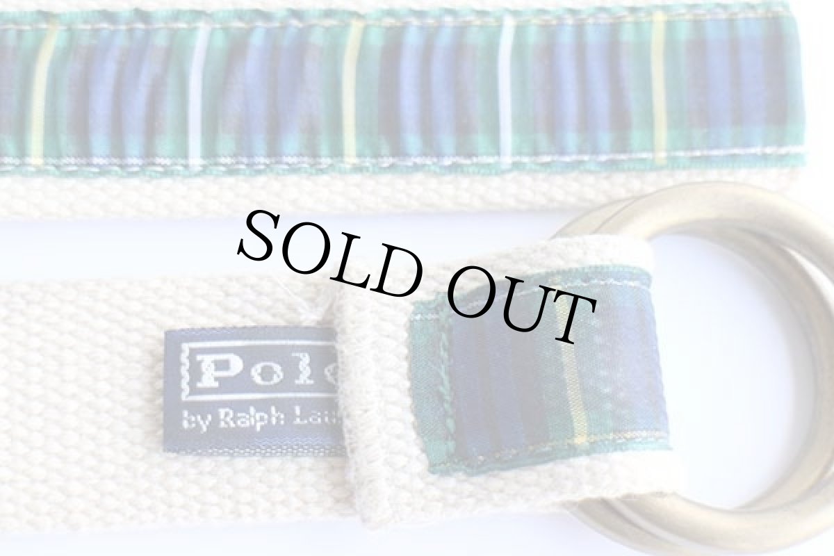 画像3: ポロ ラルフローレン タータンチェック コットン リングベルト★1306 (3)