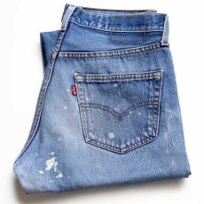 画像1: 00s Levi'sリーバイス 501 パッチ&ペンキ加工 デニムパンツ w32 (1)