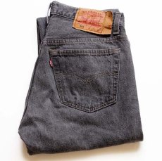 画像1: 90s USA製 Levi'sリーバイス 501 先染め ブラック デニムパンツ w31 (1)