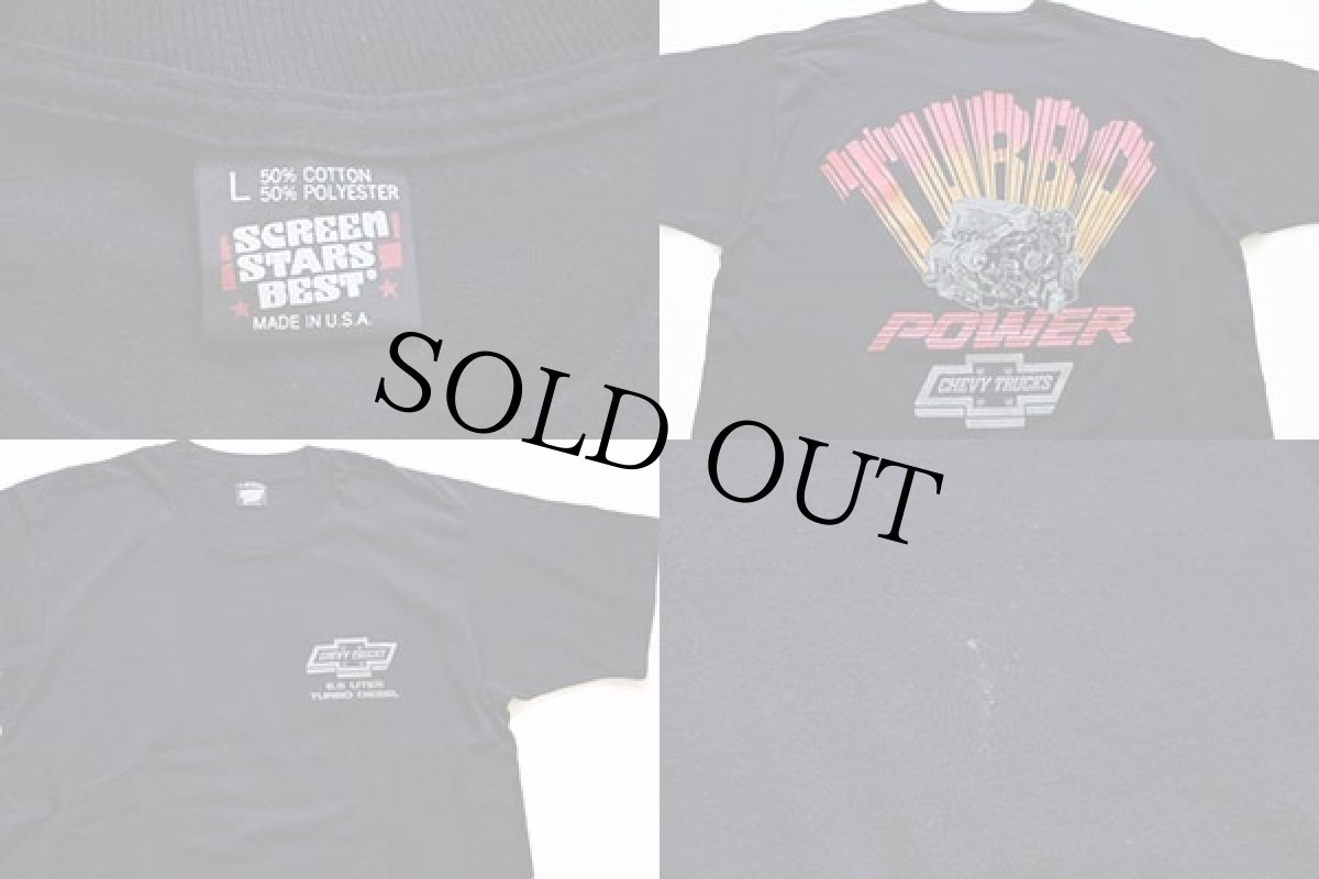 画像4: 90s USA製 CHEVY TRUCKS 両面プリント Tシャツ 黒 L (4)