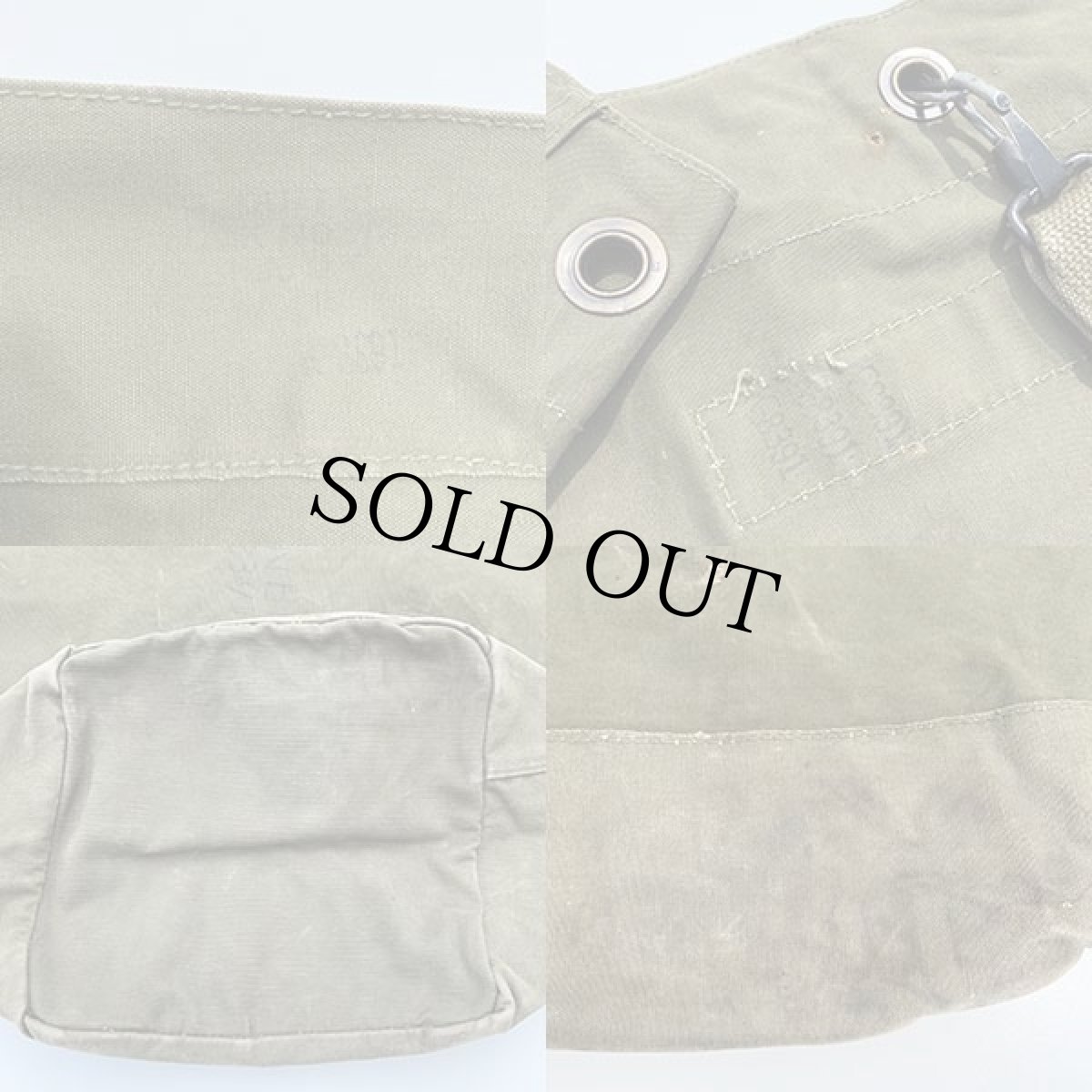 画像6: 50s 米軍 U.S. ステンシル キャンバス ダッフルバッグ オリーブ (6)