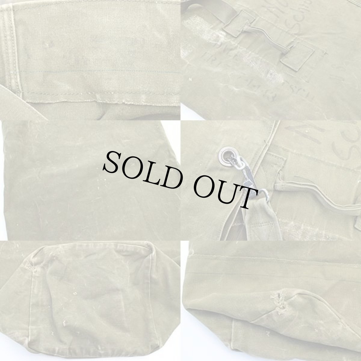 画像3: 50s 米軍 US ステンシル キャンバス ダッフルバッグ オリーブ (3)