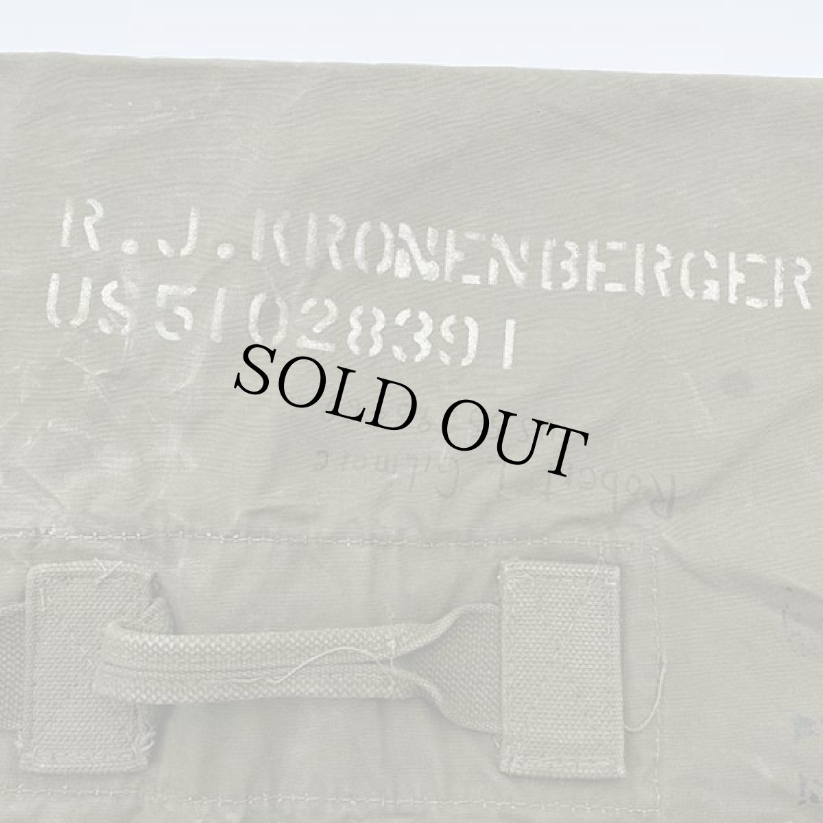 画像3: 50s 米軍 U.S. ステンシル キャンバス ダッフルバッグ オリーブ (3)