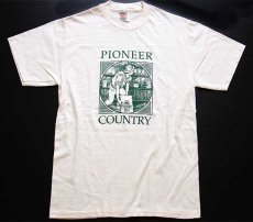 画像2: 90s USA製 PIONEER COUNTRY コットンTシャツ 生成り M (2)