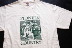 画像1: 90s USA製 PIONEER COUNTRY コットンTシャツ 生成り M (1)