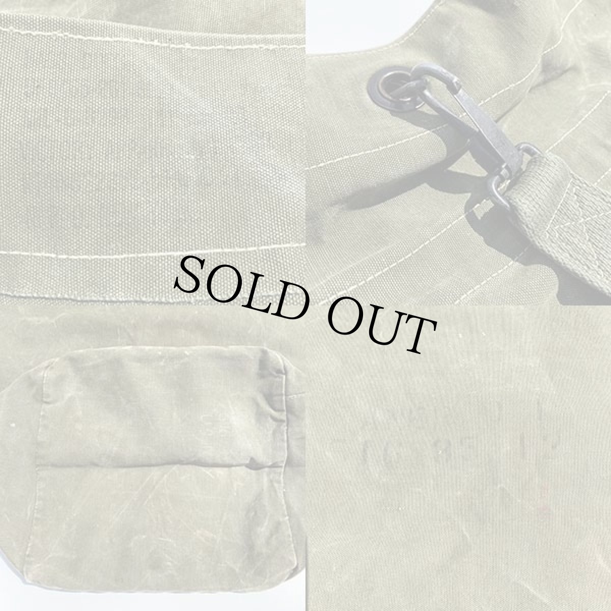 画像3: 50s 米軍 US ステンシル キャンバス ダッフルバッグ オリーブ (3)