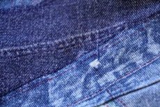画像6: 70s ハンドメイド デニム パッチワーク柄 コットン ウエスタンシャツ (6)