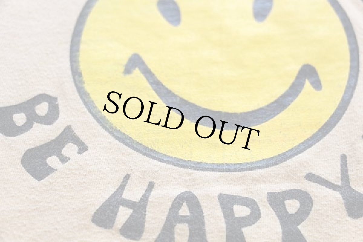 画像4: 90s USA製 DON'T WORRY BE HAPPY!! スマイル コットンTシャツ カーキ S (4)