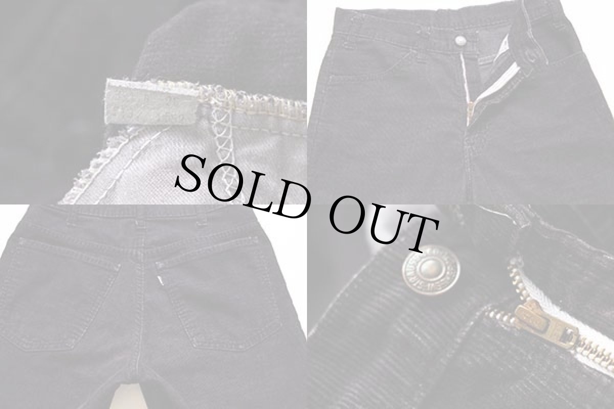 画像3: 80s Levi'sリーバイス 519 コーデュロイパンツ 後染め 黒 w30 (3)