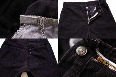 画像3: 80s Levi'sリーバイス 519 コーデュロイパンツ 後染め 黒 w30 (3)