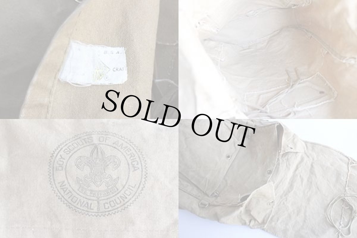 画像3: 50s BSA ボーイスカウト DIAMOND BRAND Haversack キャンバスバッグ カーキ (3)