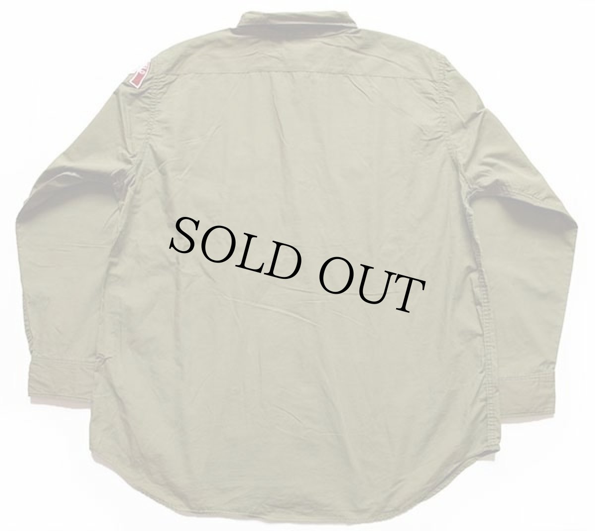 画像2: 60s CUB SCOUTS BSA ボーイスカウト パッチ付き コットンポプリンシャツ オリーブ★19 (2)