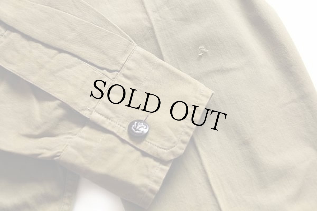 画像8: 40s BSA ボーイスカウト チェンジボタン ピンズ&パッチ&マチ付き コットンポプリンシャツ オリーブ★23 (8)