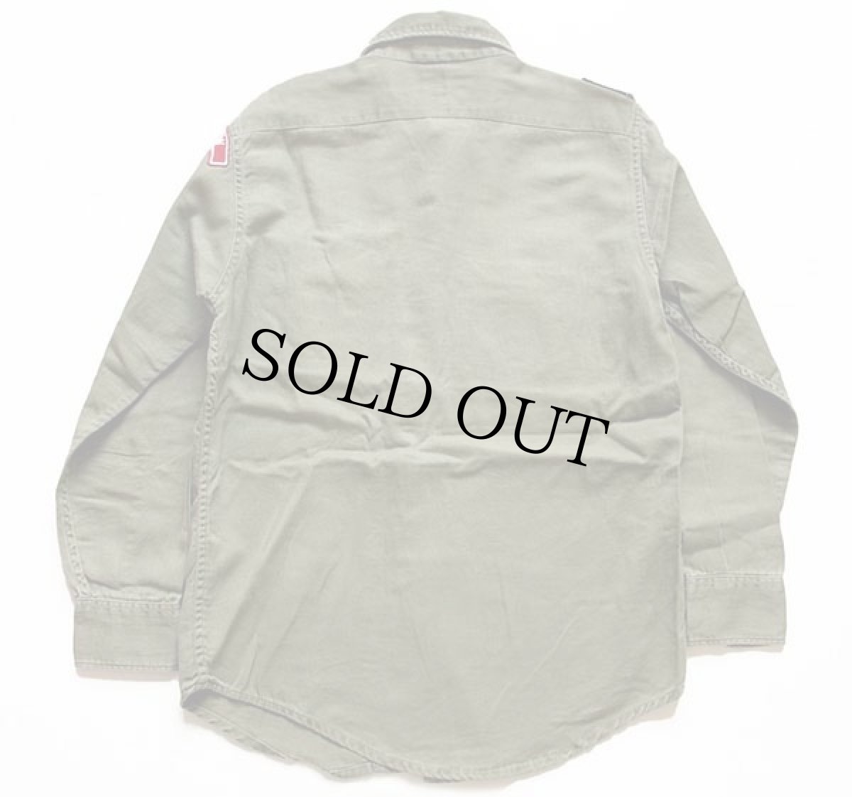 画像2: 60s BSA ボーイスカウト パッチ付き コットンツイルシャツ オリーブ★156 (2)