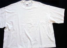 画像1: 90s USA製 Murina 無地 ショート丈 コットンTシャツ 白 (1)