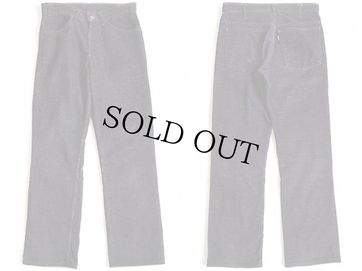 画像2: 80s Levi'sリーバイス 519 コーデュロイパンツ 後染め 黒 w30 (2)