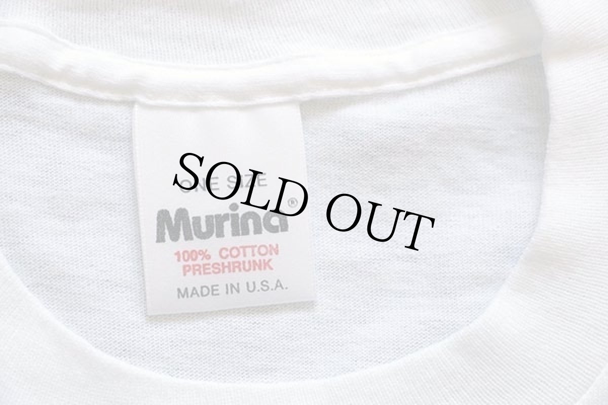 画像3: 90s USA製 Murina 無地 ショート丈 コットンTシャツ 白 (3)