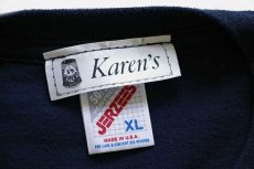 画像4: 90s USA製 Karen's ヨット アップリケ リメイク Tシャツ 紺 XL (4)