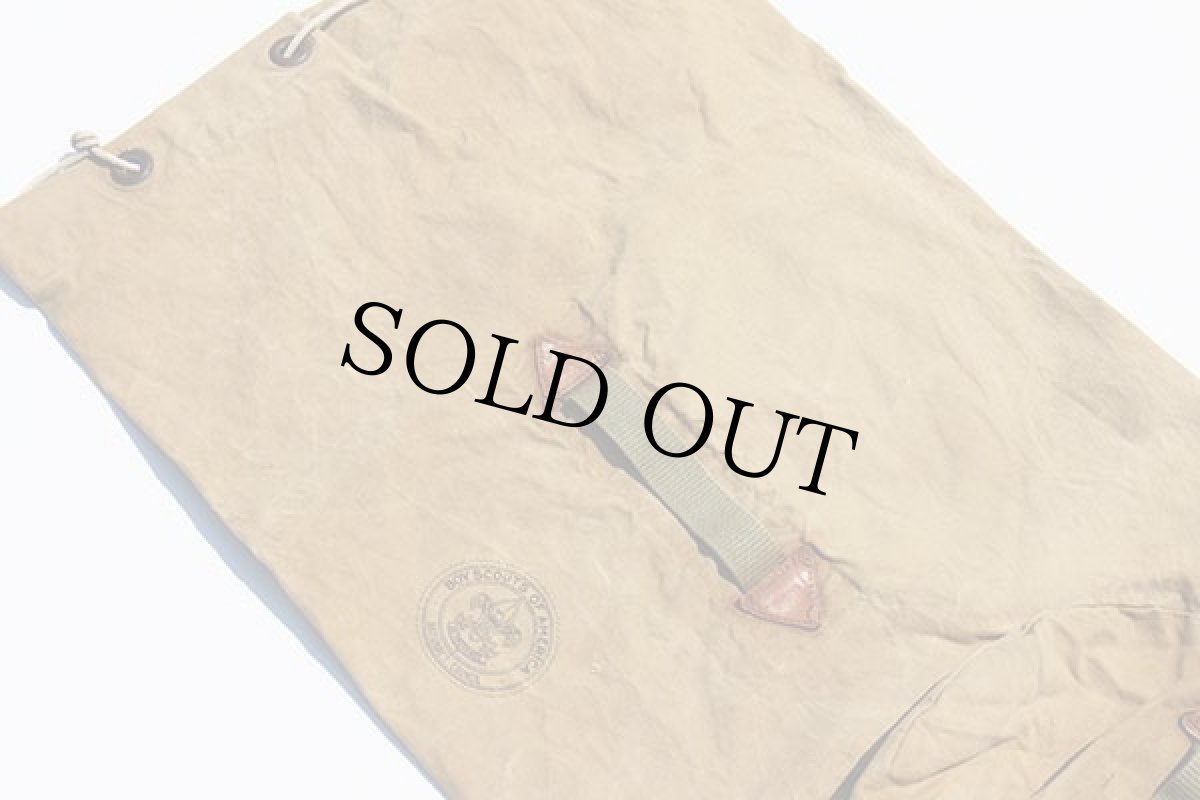 画像3: 50s BSA ボーイスカウト キャンバス ダッフルバッグ カーキ (3)