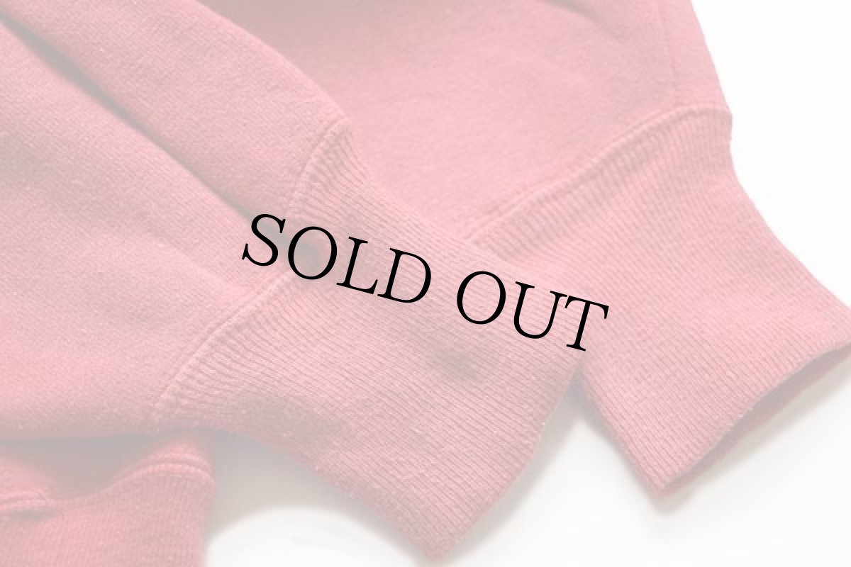 画像4: 60s UNKNOWN 無地 コットン スウェット 赤 フェード (4)