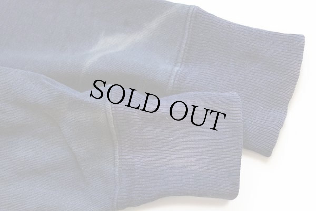 画像6: 50s PENNEY'S 無地 リブ長 コットン スウェット ナス紺 フェード M (6)