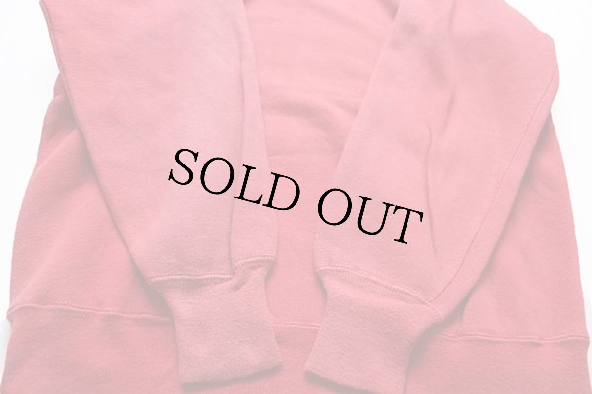 画像5: 60s UNKNOWN 無地 コットン スウェット 赤 フェード (5)