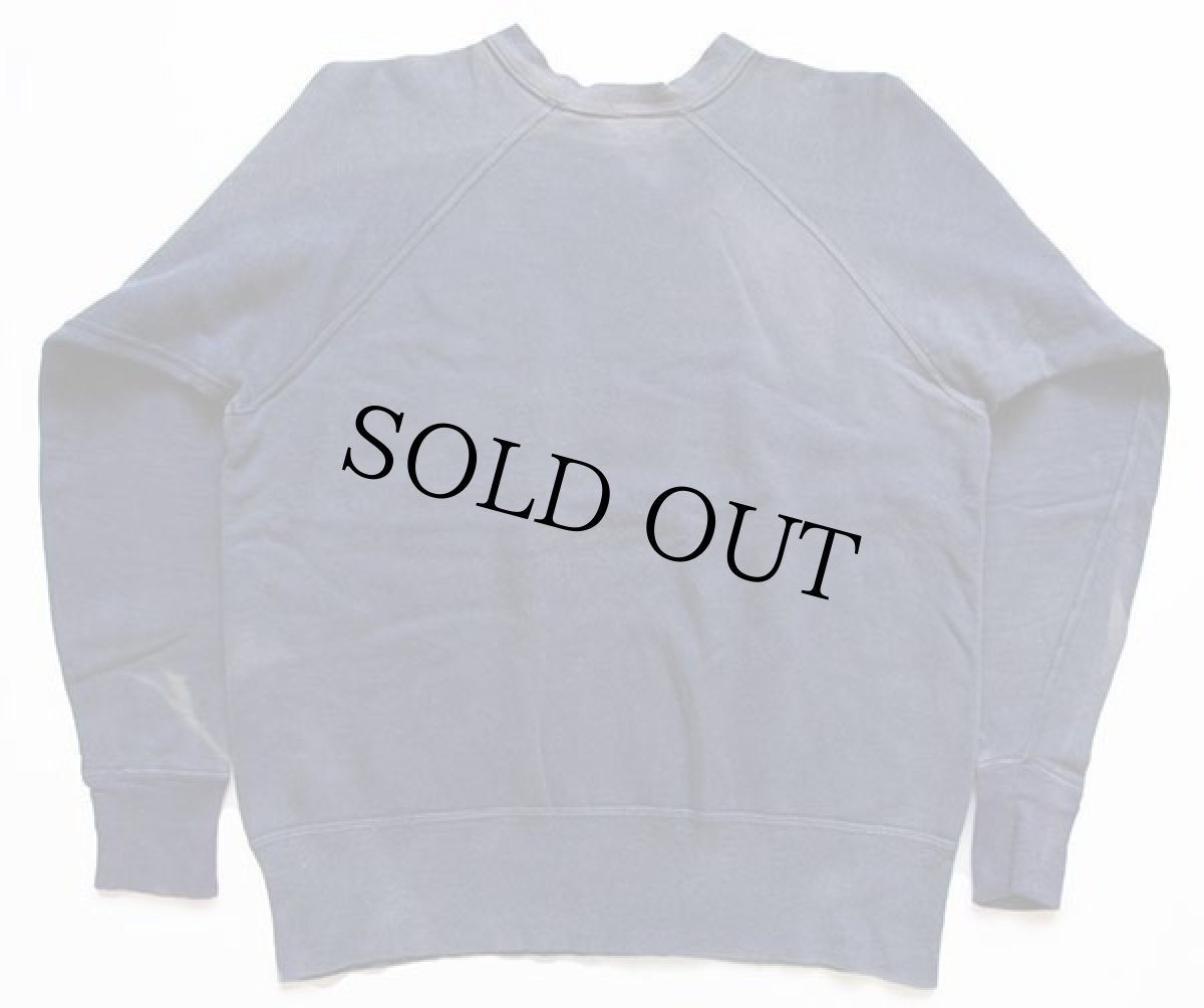 画像2: 50s PENNEY'S 無地 リブ長 コットン スウェット ナス紺 フェード M (2)