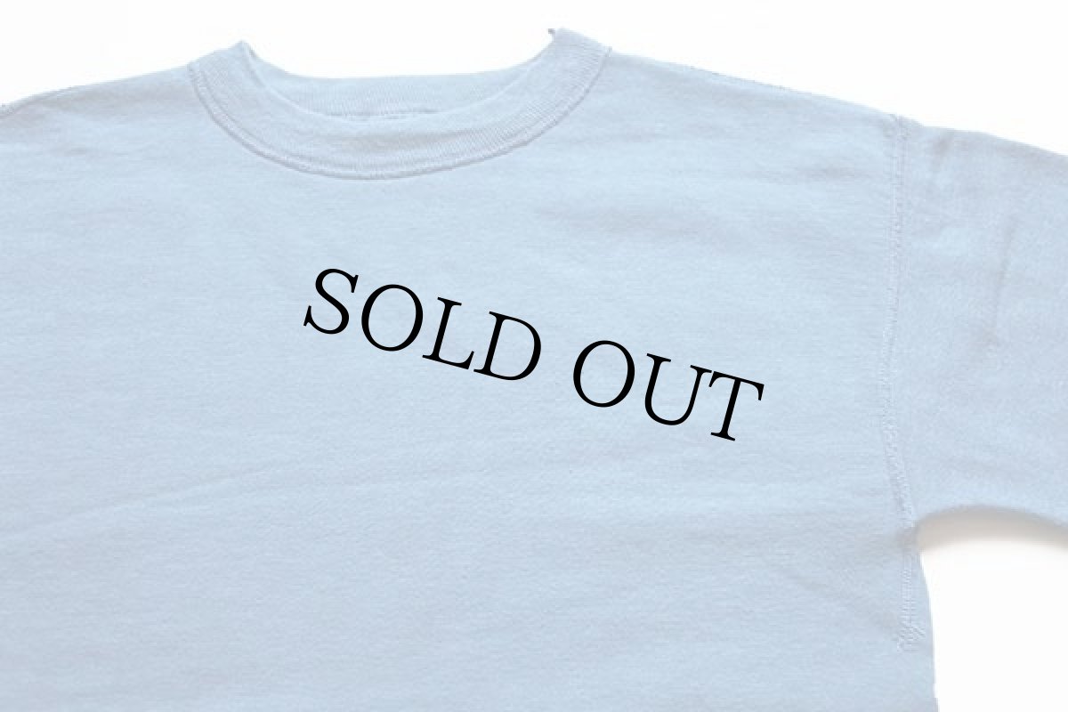 画像3: 50s MONTGOMERY WARD BRENT 無地 七分袖 コットン スウェット 水色 M (3)