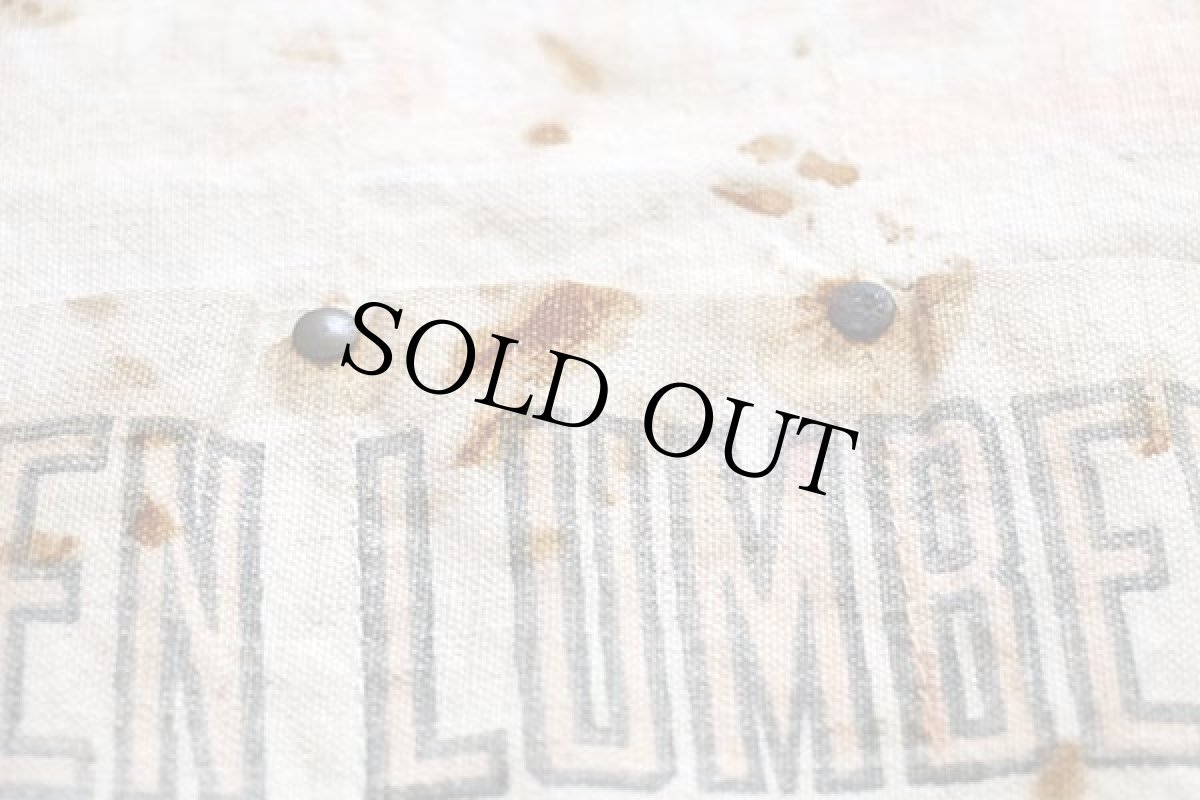 画像4: ビンテージ RABEN LUMBER キャンバス ワークエプロン 生成り (4)