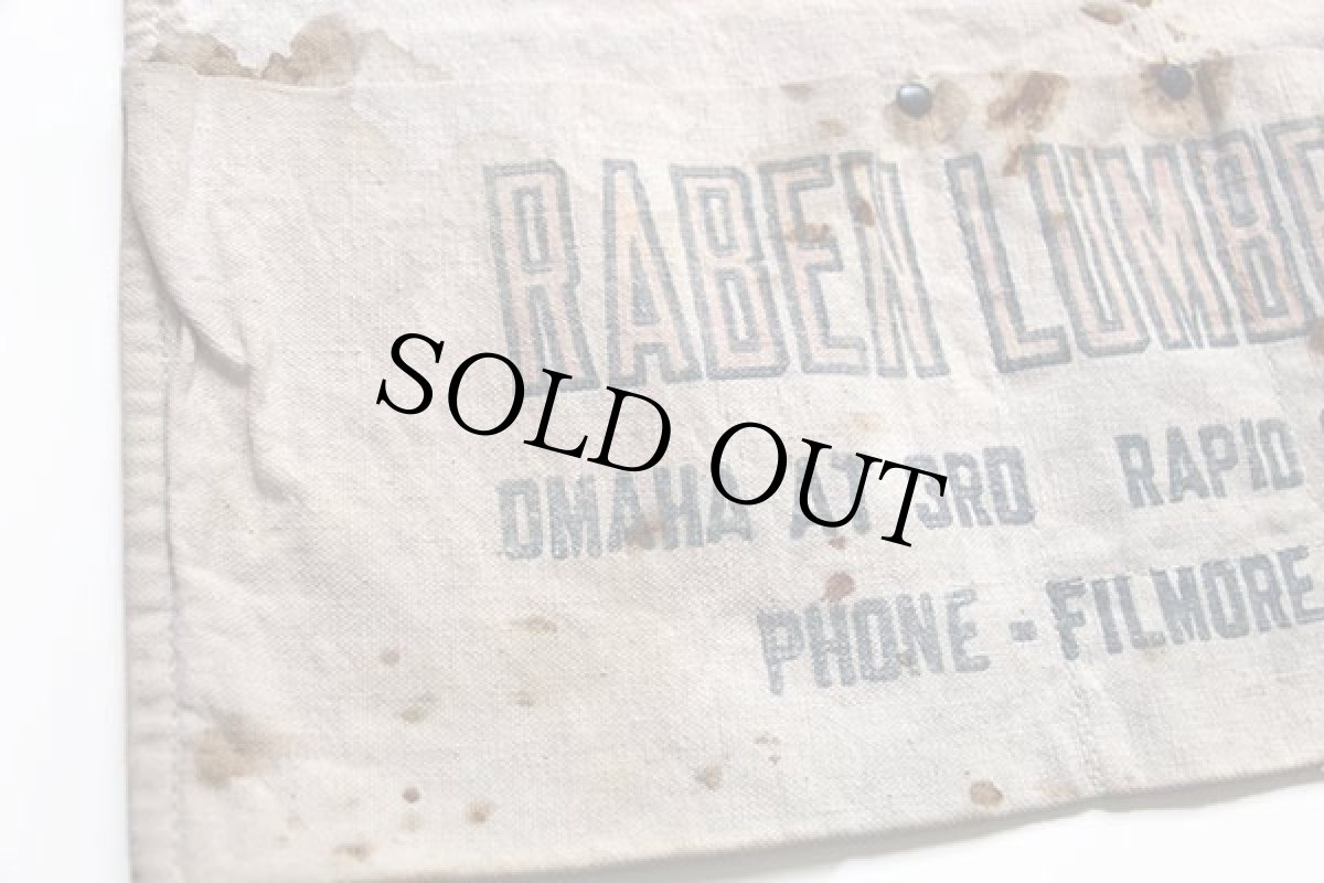 画像3: ビンテージ RABEN LUMBER キャンバス ワークエプロン 生成り (3)