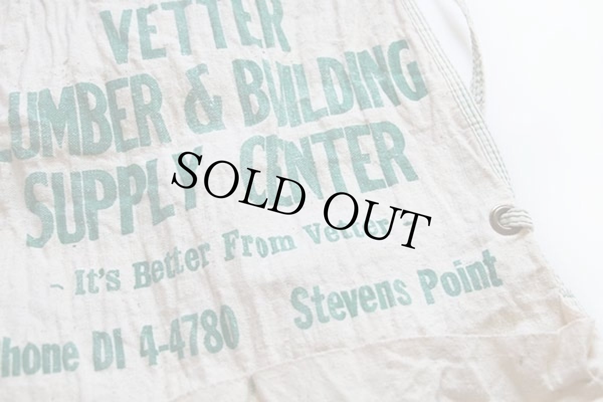 画像3: ビンテージ VETTER LUMBER&BUILDING キャンバス ワークエプロン 生成り (3)