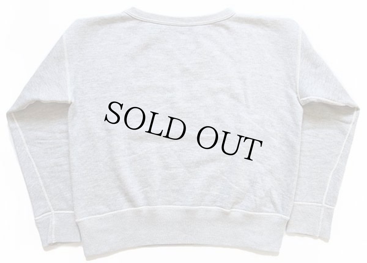 画像2: 50s UNKNOWN 無地 はめ込み 前V コットン スウェット 杢グレー (2)