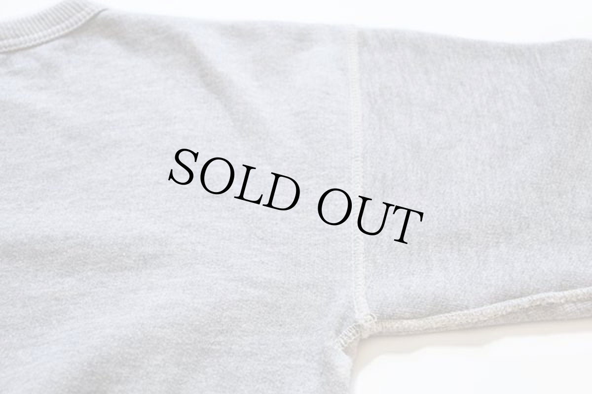 画像4: 50s UNKNOWN 無地 はめ込み 前V コットン スウェット 杢グレー (4)