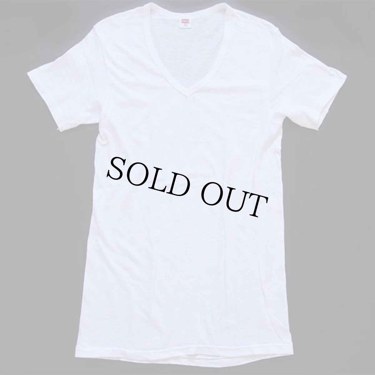 画像2: 70s USA製 Hanes 無地 バインダー Vネック コットンTシャツ 白 S★C (2)