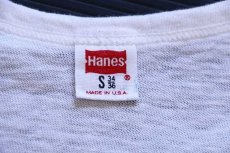 画像3: 70s USA製 Hanes 無地 バインダー Vネック コットンTシャツ 白 S★C (3)