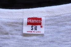 画像3: 70s USA製 Hanes 無地 バインダー Vネック コットンTシャツ 白 S★A (3)